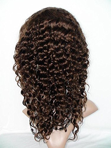 Красиви 22 бесклеевые перуки с пълна дантела, къдрава перука от китайски естествена коса Remy дълбоко вълнисто цвят 4