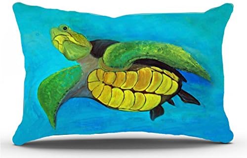 Лумбалната възглавници за крайбрежните дома Sea life от my art (Морска костенурка)