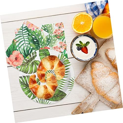 PRETYZOOM 3 пакета Кърпички Aloha Чинии Плажен Дизайн на Цветя, Тропически Трапезария и Посуда Прибори за хранене Luau Лятна Хартия Хавайски Сервиз на Ботанически Украса Ук?