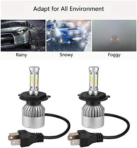 Led Фарове,2 елемента H4 Led Работно Светлина 36 W Автомобилни Led Светлини С Чип COB За осветление на Шофиране на Кола