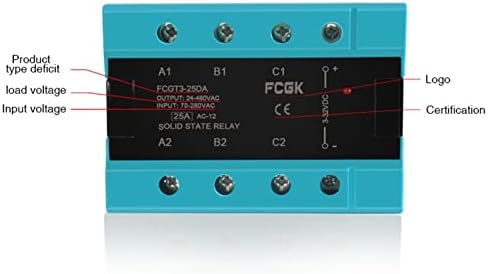 Трифазно твердотельное реле HIFASI DA 25A 40A 100A на постоянен ток в променлив трифазни SSR 3-32 vdc 24-480 В (Цвят: AC Control AC, Размер: 120A)