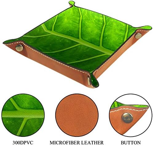 Абстрактен Органайзер с Текстура на Зеления Лист, Офис Тенис на Тава от Микрофибър, Практична Кутия за Съхранение