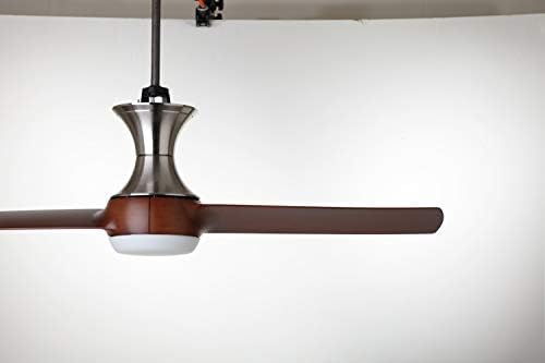 Вентилатор на тавана скрит монтаж Туроф Ireland Home Duo с подсветка | 54-Инчов led лампа с дизайн на Шушу, 2 гребла и монтиране на горивото, от матирана стомана