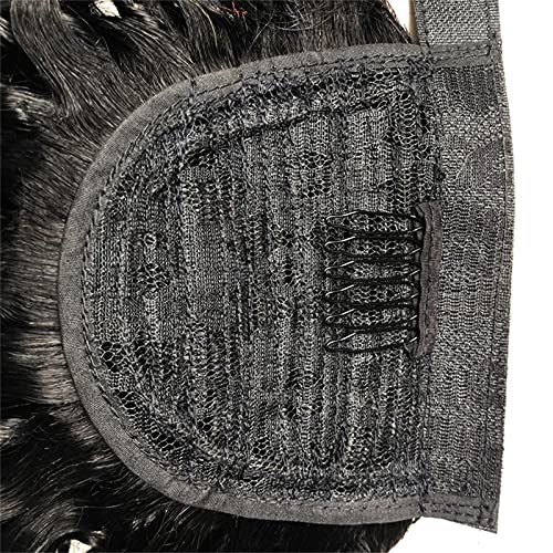 QAZPL Удължаване на косата с заколкой във формата на конска опашка, Къдрава Къдрите Коси, 1Б Натурален Черен (Цвят: 1Б