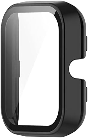FitTurn е Съвместим със защитни чехлами Amazfit Bip 3 Pro на мястото на PC Тънък калъф 3D Пълно Покритие на Защитен слой от закалено Стъкло за часовници Bip 3/Bip 3 Pro (черна)