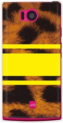Втора кожа ROTM Леопард Жълт цвят (прозрачни) Дизайн от ROTM/за телефон AQUOS 103SH/SoftBank SSH103-PCCL-202-Y389