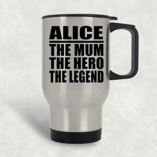 Дизайн: Мама на Алис, Герой, Легенда, една Сребърна Чаша за Пътуване, 14 грама, на Изолиран Чаша от Неръждаема