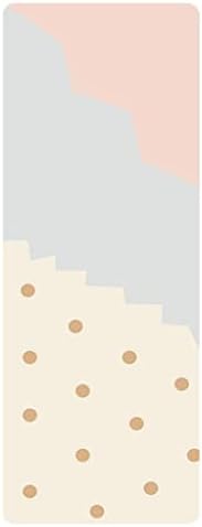 N/A Моранди Цветен Каучук Естетичен килимче за Йога, Изкуствена кожа, Впитывающий Пот, Фитнес, Пилатес, Медитация