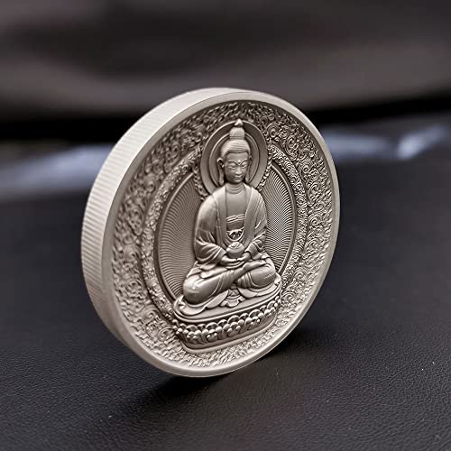 2022 Модерна Възпоменателна монета PowerCoin Амитабха Тибетския будизъм 2 Грама Сребърна Монета 5 Размразени Самоа 2022 Антични Гарнитури