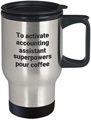 Чаша За Пътуване Помощник Счетоводител - Забавно Саркастическая Термоизолированная Кафеена Чаша Superpower От Неръждаема Стомана