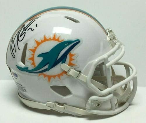 Брент Граймс е Подписал Високоскоростен мини-Каска Маями Делфините PSA Y47919 - Мини-Каски NFL с автограф