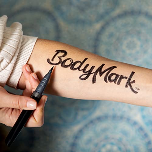 BodyMark от BIC, Маркер за временни татуировки, Олдскульное вдъхновение, е Безопасна за кожата, на Върха на четката,