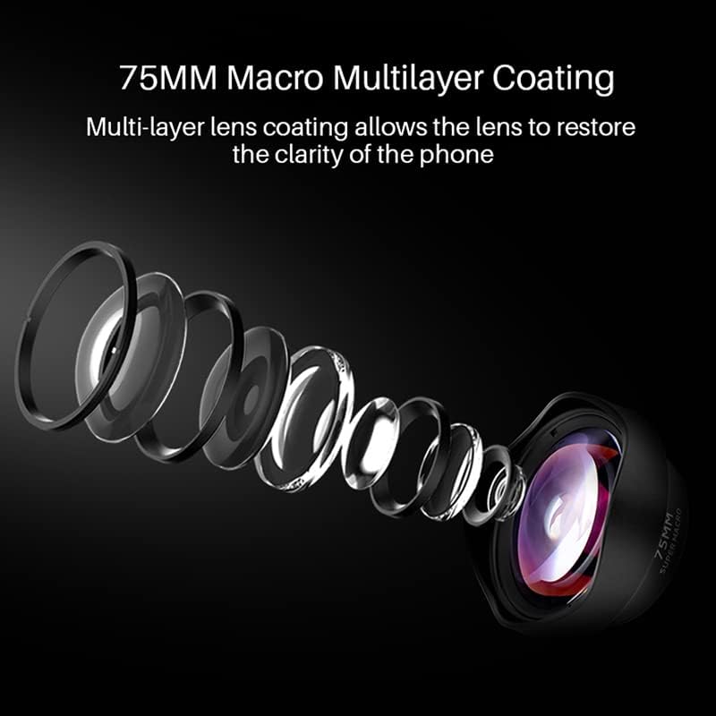 Професионален Обектив за Камерата на телефона 75 мм обектив за макро с ефект HD DSLR Клип за iPhone 12 11 Pro Max Samsung S20 Plus, Huawei, Xiaomi
