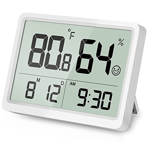 N/A Многофункционална Измерване на Температурата И Влажността на LCD Дигитален Автоматичен Електронен Hothouse Стаен Термометър, Влагомер Часовници