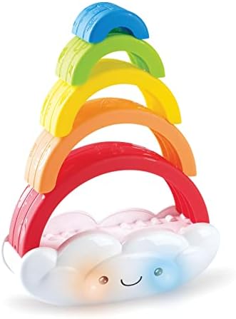 Kidoozie Musical Stack & Learn Rainbow - Развитие на играчки за бебета и деца 6-24 м със светлини и звуци, активируемыми