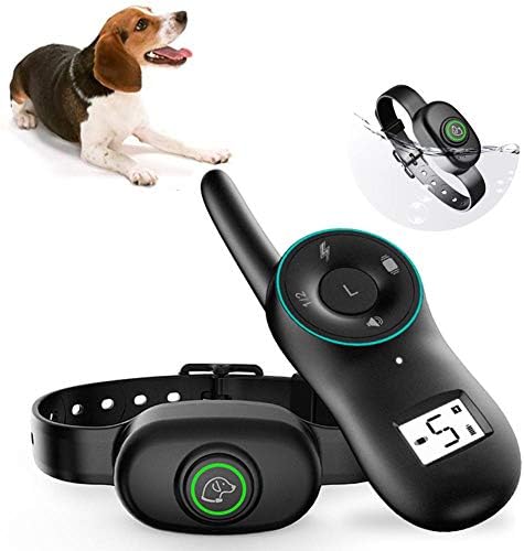 Нашийник за лай на кучета Yunle-5 Регулируеми чувствителност и интензивност, 3 режима на тренировка, звук, вибрации и удари, Акумулаторна батерия Водоустойчив IPX7 на ра?