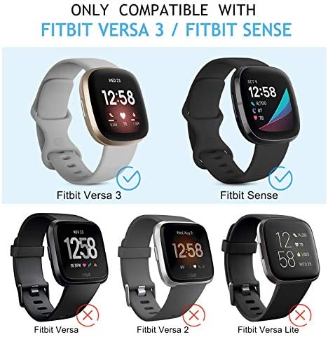 3 Опаковки на силиконови ленти за женски и мъжки гривни Fitbit Sense, Fitbit Versa 3, Класически Меки Спортни Въжета,