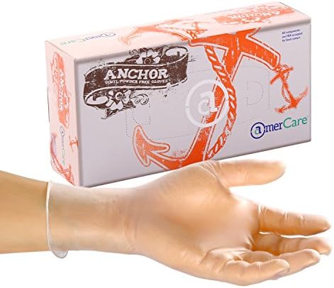 Винилови ръкавици AMERCARE Anchor XL без прах и латекс (100 бр)