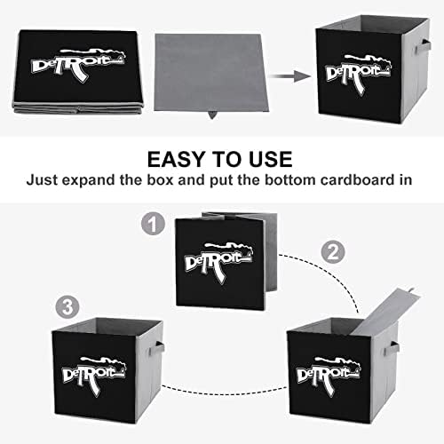 Детройт Пистолет Сгъваеми Кутии За Съхранение На Кубчета Организатор На Модни Тъканни Кутии За Съхранение На Вмъкване Кубични