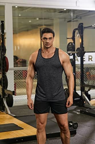 COOFANDY / 3 Мъжки Опаковане на Тениски за фитнес зала, Тениска За тренировка на мускулите с Y-Образно деколте