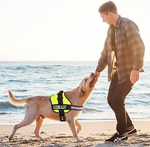 Универсален жилетка-шлейка Dogline Unimax за кучета с 2 Подвижни ивици, предупредителни за гърчове, X-Малък, зелен
