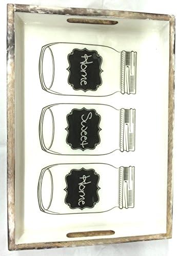 Дървена Бяла Тава за миене на съдове с Огледално покритие Poppet MG7865006 от колекцията Madhu's Collection - MG Décor