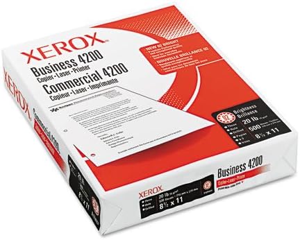 Копирна хартия Xerox Business 4200, Яркост 92, Перфорирана на 3 дупки, 20 лири за Литър, WE, 5000 / Ctn