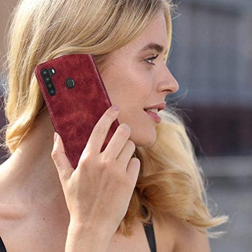 Чанта-портфейл Ueokeird Galaxy A21, Калъф за мобилен телефон Samsung A21, устойчив на удари Калъф от Изкуствена кожа с