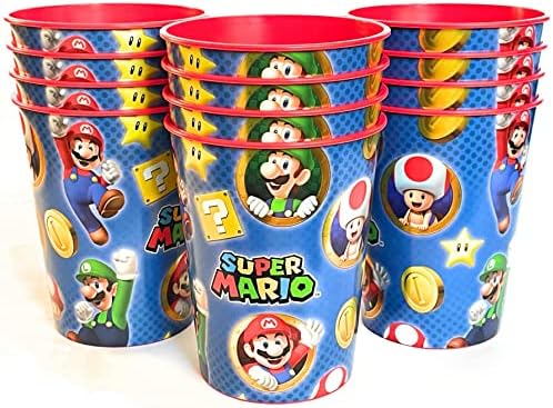 Партия пластмасови чашки Super Mario обем 12-16 грама за партита ~ Аксесоари за партита ~ от SuperMario