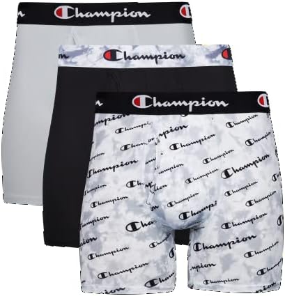 Мъжка чанта за пълна подкрепа на Champion's от смес от Полиестер Boxer Brief 3 опаковки