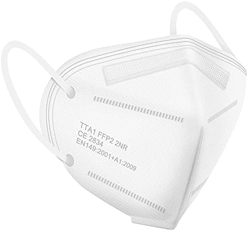 Маска за лице 50 Опаковки, Дишаща Защита от прах за Колоездене, Къмпинг, за Пътуване (50 бр.-бяло)