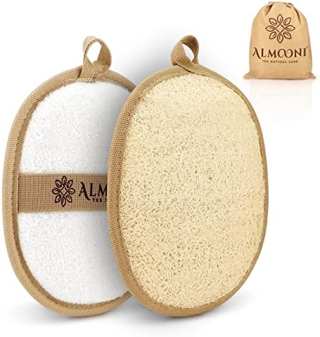 Ексфолиращ скраб за тяло Almooni Premium с луфа от люфы, изработени от естествена египетската гъба за душ, която