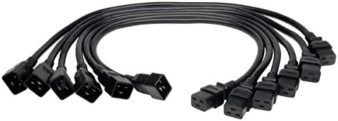 Удължителен кабел за захранване на компютъра Трип Lite за тежки условия на експлоатация, 6 бр, 20A, 12AWG