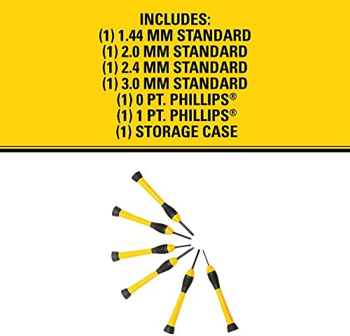 Набор от прецизни отвертки STANLEY, 6 предмети (66-052), жълт