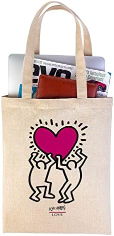 Модерна чанта-тоут с принтом Haring, Малка чанта-тоут за жени, Эстетичная чанта-тоут с хубав дизайн, чанта-тоут за пазаруване, плаж, пътуване (12x14 инча, Цвят-13)