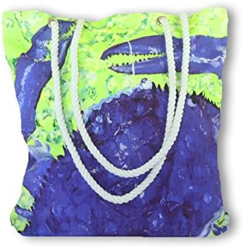 Холщовая чанта-тоут My Island Blue Crab, голяма, може да се пере в машина, Автор на Джери Хаймън