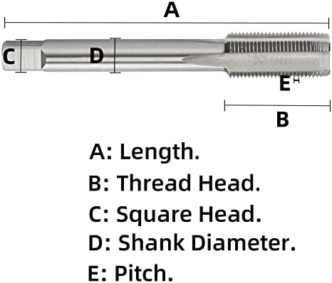 Метчик с метрична резба Aceteel M19 X 0,5, Метчик за металообработващи машини HSS Десен M19x0,5 мм