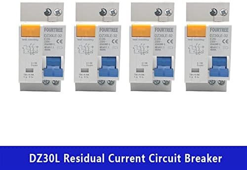 HIIGH 1бр DPN DPNL DZ30L DZ30 Мини Автоматичен прекъсвач изтичане на остатъчен ток, Домакински MCB които се разпределят капацитета на 4,5 КА (Размер: DZ30, цвят: 6A)
