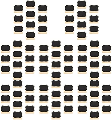 VICASKY 80 Комплекти Мини-Черната Дъска Маса Черна Дъска Миниатюрен Декор За Черната Дъска Начало Декор
