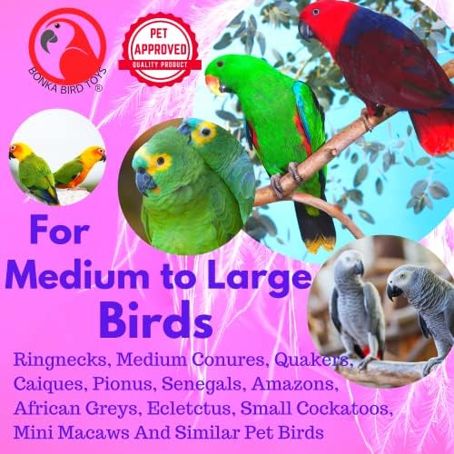 Bonka Bird Toys 869 Титуляр за Просо Цветни Пластмасови Мъниста Мелник За Хранене Попугайчика Вълнисто Папагал Чинка Гълъб
