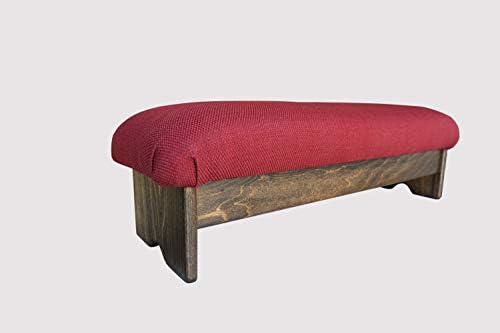 Нощни стол KR Ideas с меки крака от орехово дърво с височина 9 см (произведено в САЩ) (Бордо - 9Бордо)