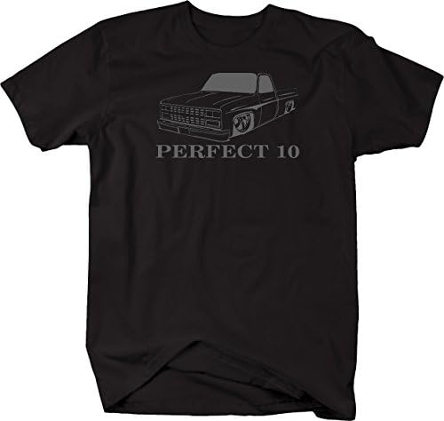 Смели щампи Perfect 10 Muscle Car C10 Fleetside 1973-87 Тениска с Квадратна Каросерия за Мъже