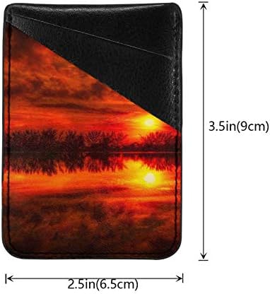 Ръкави-втулки за мобилен телефон от изкуствена кожа за задната част на iPhone Sunset Red Sky