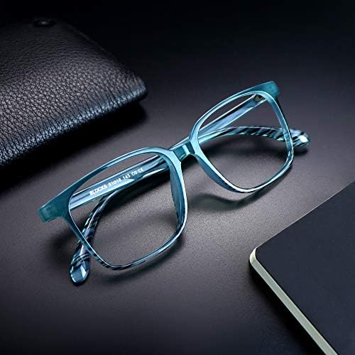 Слънчеви очила VisionGlobal син цвят за жени /мъже, които Правят напрежение в очите, Очила за четене през компютър, в стилна квадратна рамка, със защита от отблясъци (тъмно
