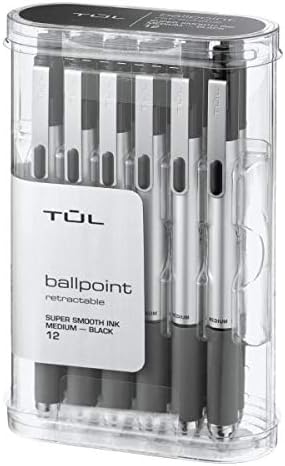 Химикалка писалка TUL BP3 плъзгаща Се Средна 1,0 мм, Черна 12pk