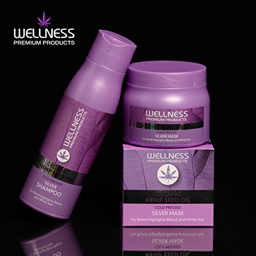 Wellness Premium Products Сребърна Кондиционирующая Лечебна Маска за светли и Побеляване на косата, Енергизиращ Нежелана