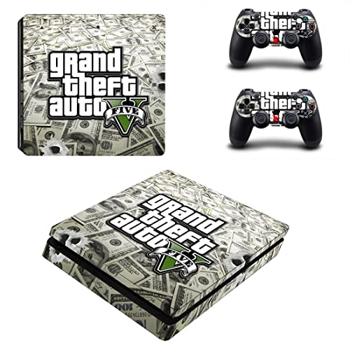 За PS5 ЦИФРОВА игра Grand GTA Theft And Auto Стикер на кожата PS4 или PS5 За конзолата PlayStation 4 или 5 и контролери Vinyl Стикер DUC-5811