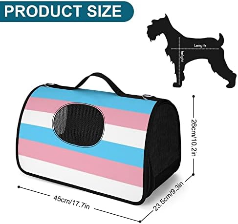 Трансгендерный Флаг Гордост Переноска За Домашни Любимци Puppy Малка Чанта За Носене Чанта за Пътуване На Открито