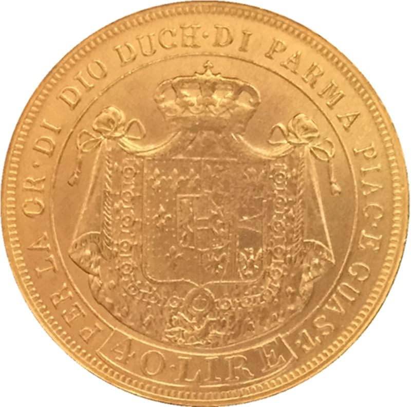 Италиански монети 1815 Г., От Чиста Мед С Gilding, Колекция от Антични Сребърни Доларови монети Занаятите