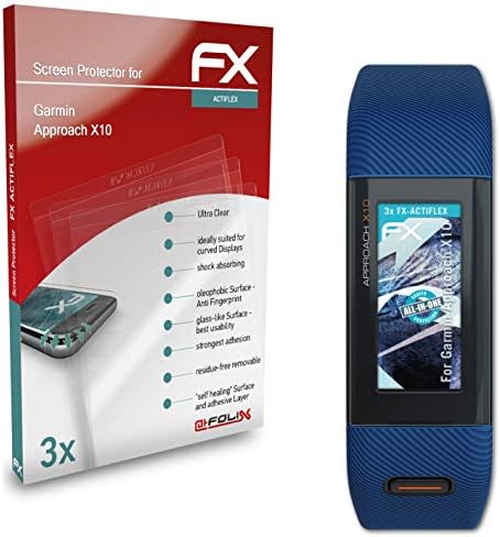 Защитно фолио atFoliX, съвместима със защитно фолио Garmin Approach X10, Сверхчистая и гъвкаво защитно фолио FX за